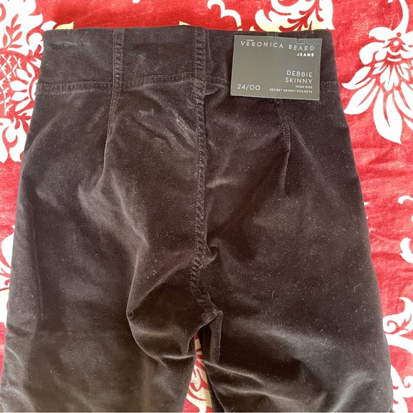 Veronica Beard Velvet Debbie Skinny High Rise Jeans SZ 00 - Picture 6 of 13